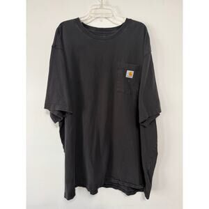 Carhartt black pocket T-shirt sz 3XL workwear utility vintage fade grunge y2k